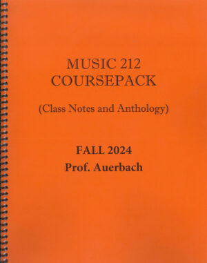 Auerbach Music 212 Umass Fall 2024