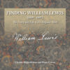 Finding William Lewis front cover: white text over a earth-toned, marble background